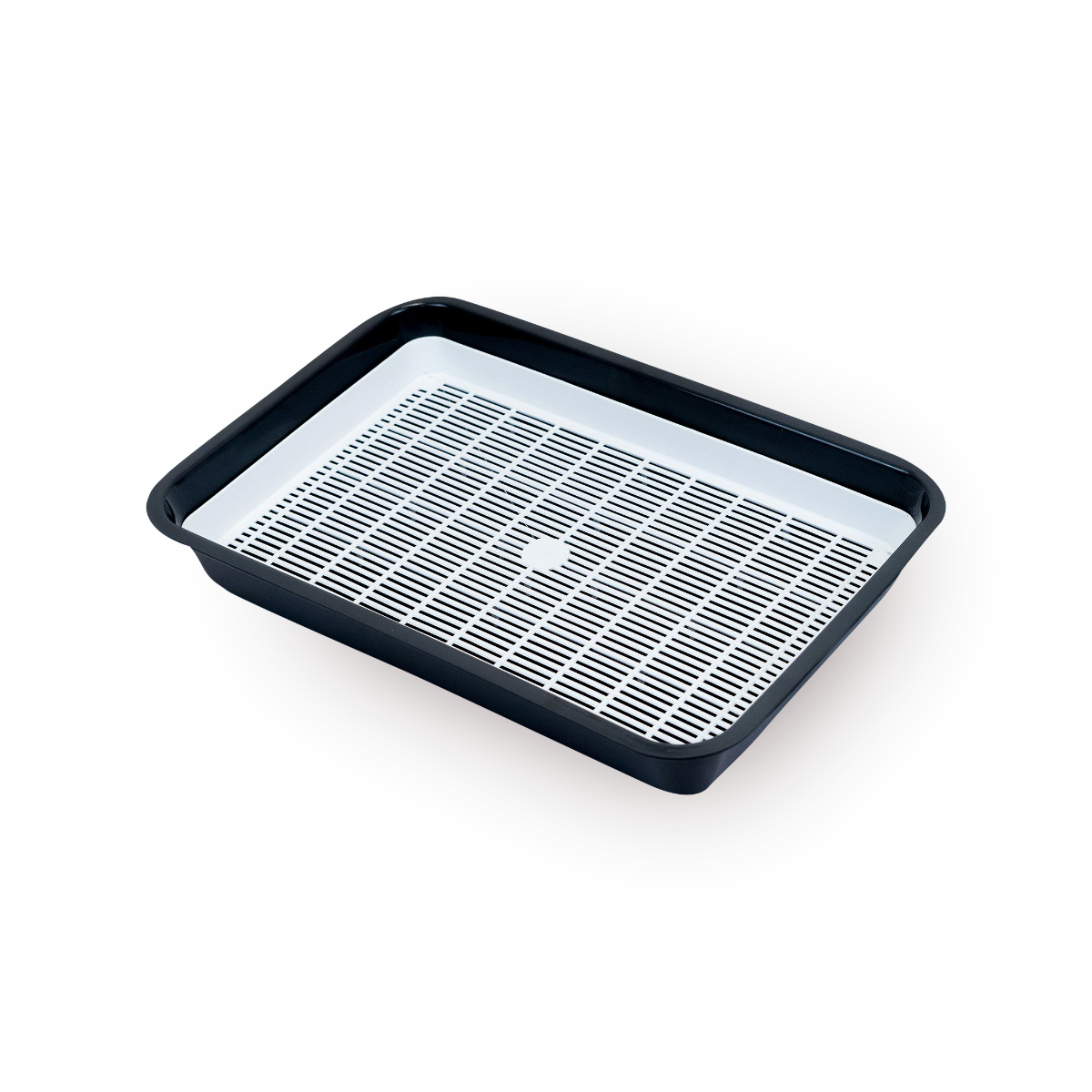 Лоток открытый для кошек Homecat, с сеткой, черный, 40x26x6,5 см