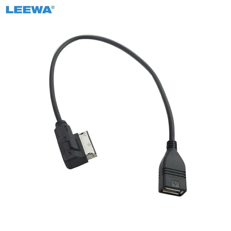 Автомобильный аудио музыкальный интерфейс LEEWA AMI/MDI/MMI к USB-кабелю адаптера для Volkswagen Jetta Mk5/Golf Mk5/Passat/Tiguan/Touareg/EOS