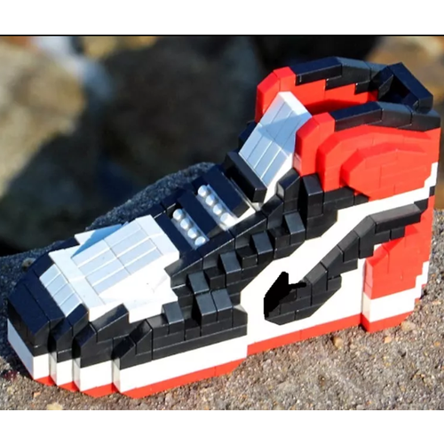 Конструктор 3D из миниблоков DAIA Кроссовок карандашница органайзер Бело-красный 518 элементов - DI668-65-04