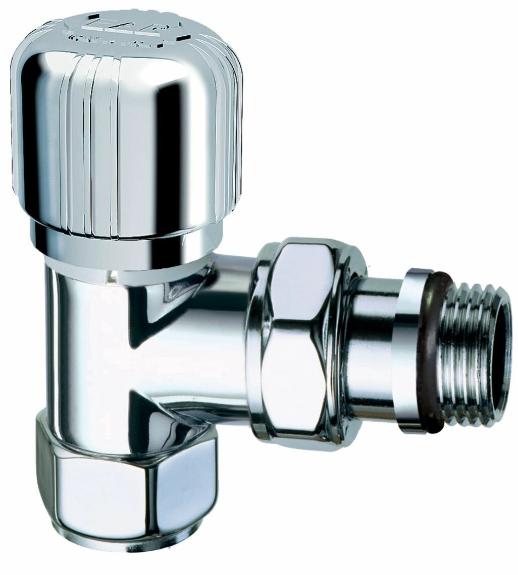 FAR Вентиль термостатический угловой TopFAR, серебро, М24х19, 1/2" EPDM FL 0116 12P