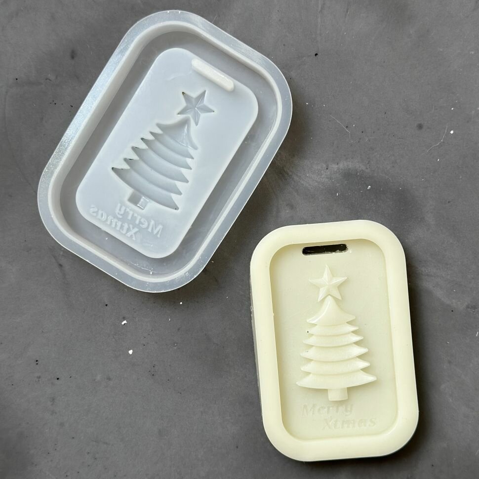Силиконовый молд - Ароматическое саше елка, 8х6см — фото 1