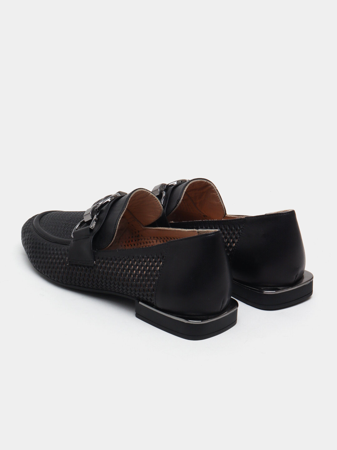 Мокасины  Мокасины кожа балетки из натуральной кожи, размер 37, черный — фото 1