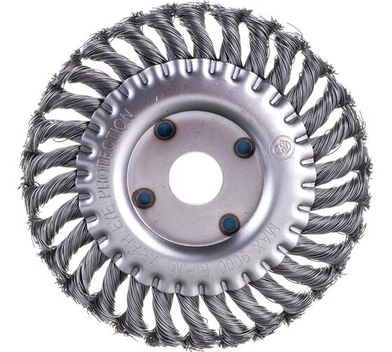 Щетка металлическая дисковая (150х22 мм; крученая проволока) для УШМ ермак 656-051