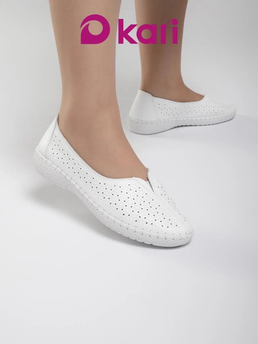 Балетки kari, размер 39, белый
