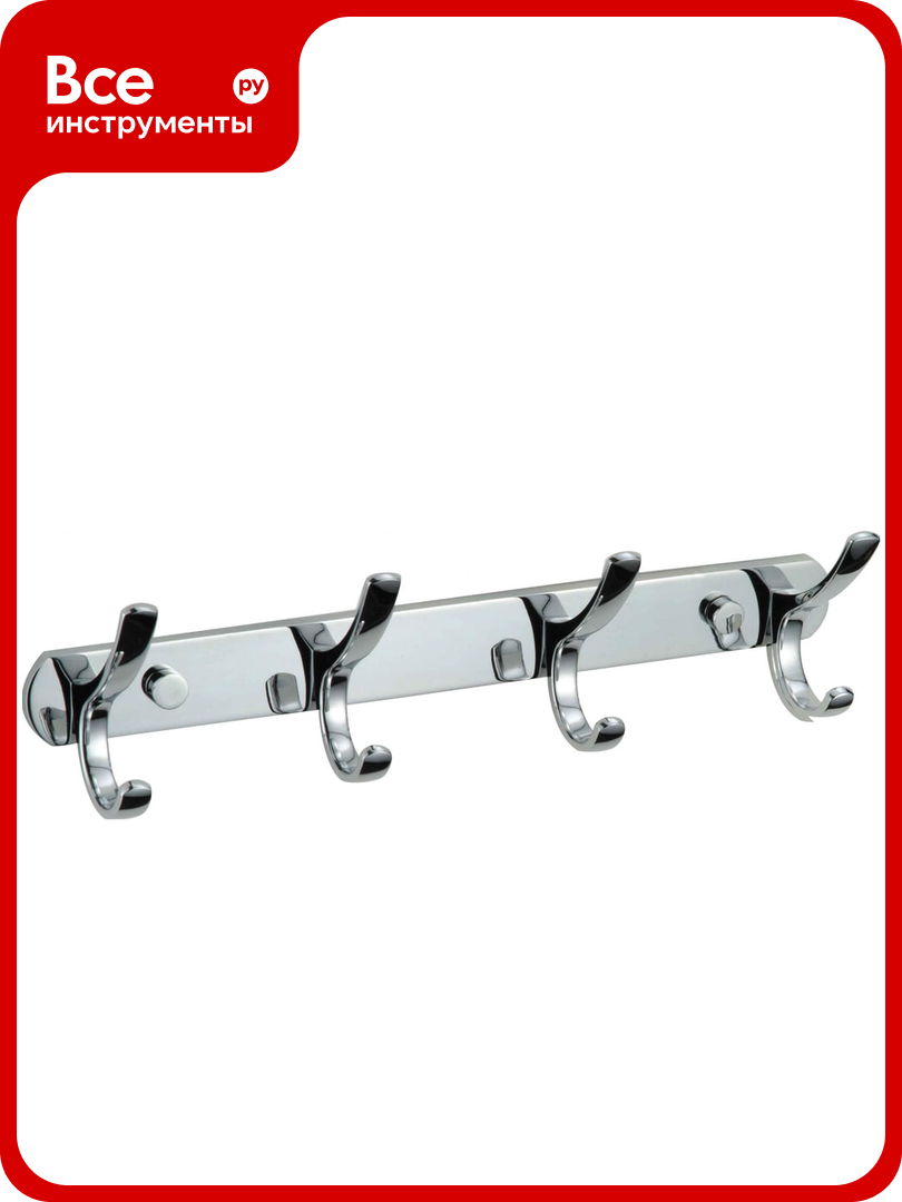 Планка с 4 крючками Savol хром S-004254 23258