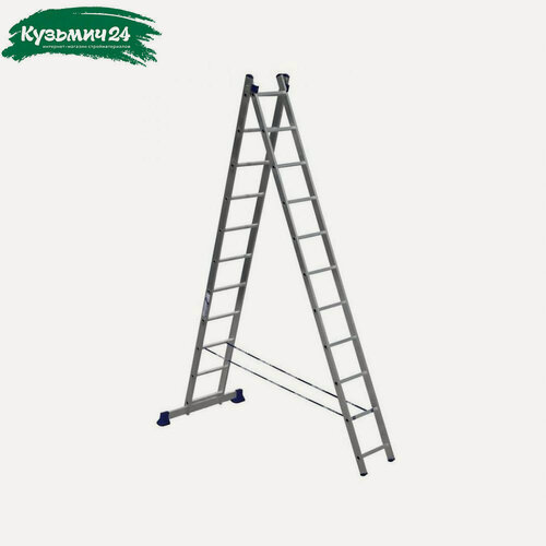 Изображение товара Лестница-стремянка Алюмет, 11 ступеней, 2 секции, алюминиевая, нагрузка до 150 кг
