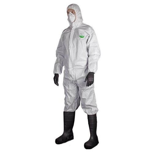 Комбинезон одноразовый защитный с капюш MicroMAX NS белый р-р XXL (EMN428)