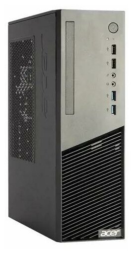 Системный блок Acer Veriton X2670G Core i3-10100/4GB/500GB HDD/Intel UHD Graphics/NoOS/NoODD/черный (DT VTFER03F)