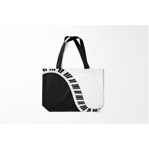 фото Сумка-шоппер / 46х35 см / популярные иллюстрации / другие piano пианино burnettie