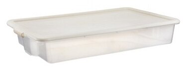 BEROSSI Контейнер для хранения с крышкой Porter, 18 л, 66×42×12 см, цвет слоновая кость