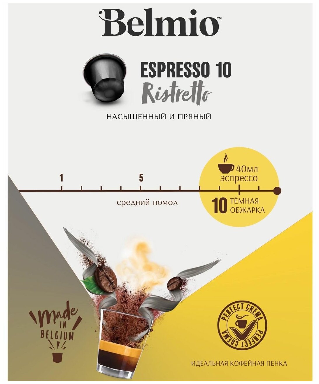 Кофе молотый в алюмиевых капсулах Belmio Espresso Ristretto (intensity 10) - фотография № 11