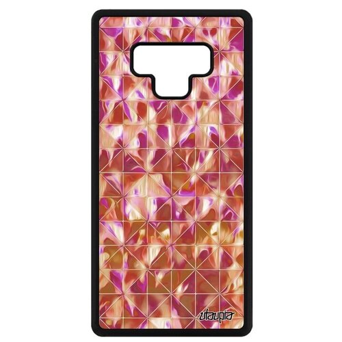 фото Противоударный чехол для // galaxy note 9 // "плиточный мотив" мрамор текстура, utaupia, фиолетовый