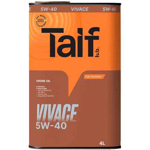 Масло моторное TAIF VIVACE 5W-40 1 литр