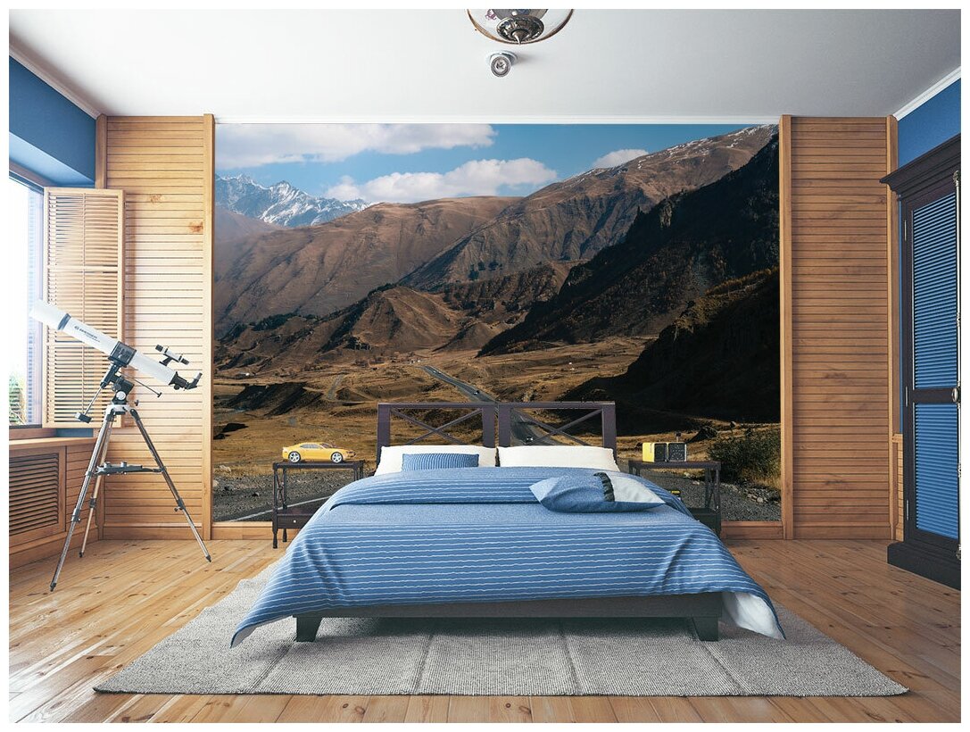 Фотообои WonderWall Дорога в горах 3,86х2,8 м флизелиновые для кухни, в спальню, гостиную