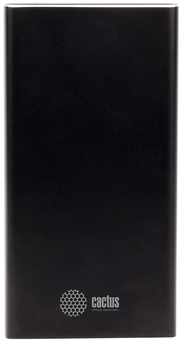 Мобильный аккумулятор Cactus CS-PBFSIT-20000 Li-Pol 20000mAh 2.1A2.1A черный 2xUSB материал алюминий - фотография № 1