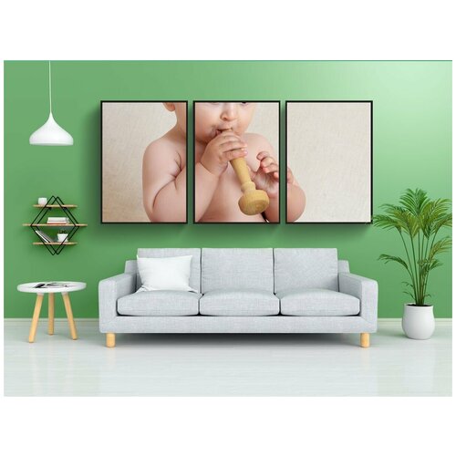 фото Набор модулных постеров для интерьера "ребенок, малыш, дети" 60x90 см. в тубусе, без рамки lotsprints