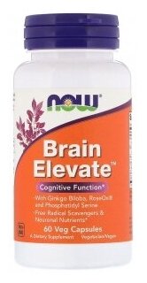 NOW Foods Brain Elevate 60 капсул / Активатор мозга