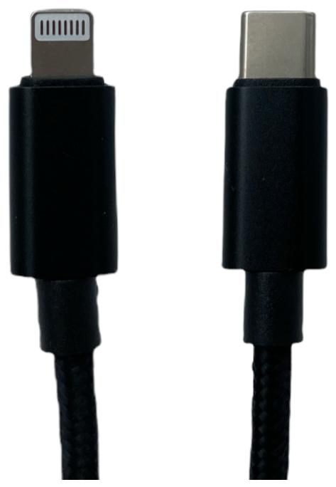 Кабель USB Type-C - Apple Lightning Liberty Project 18W в текстильной оплетке 1м, Черный