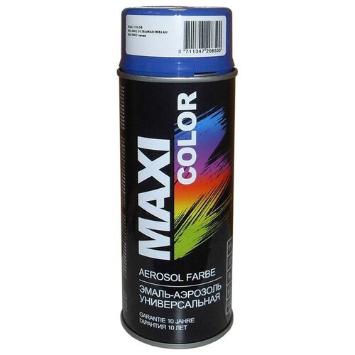 эмаль dupli color art ral 6024 зеленый трафик глянцевая 400 мл Эмаль MAXI COLOR универсальная, RAL 5002 синий, глянцевая, 400 мл, 1 шт.