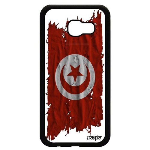 фото Защитный чехол на // galaxy a5 2017 // "флаг туниса на ткани" страна патриот, utaupia, белый