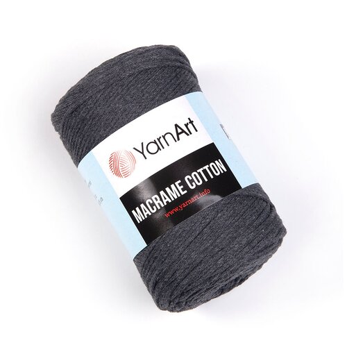 Пряжа Macrame Cotton YarnArt, №758 тёмно-серый