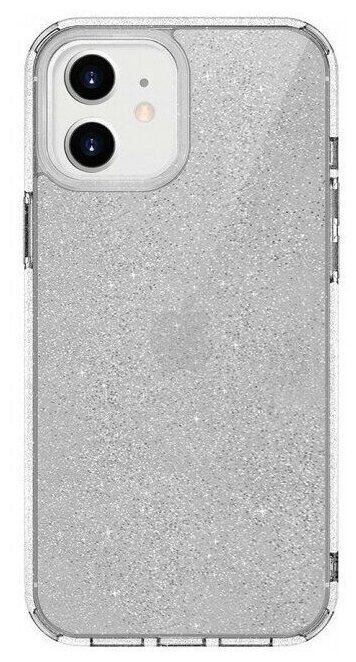 Uniq для iPhone 12 mini (5.4) чехол LifePro Tinsel Anti-microbial Clear