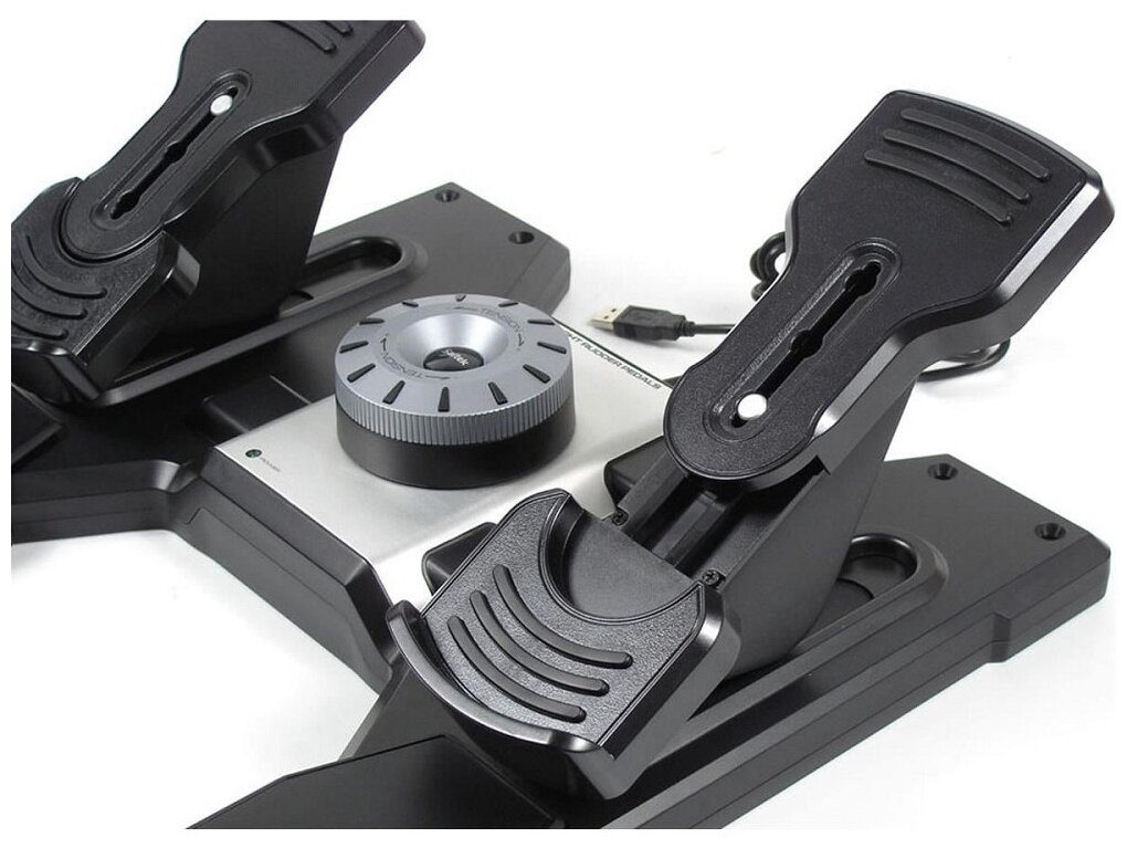 Logitech G Saitek Pro Flight Rudder Pedals, серый, 1 шт.