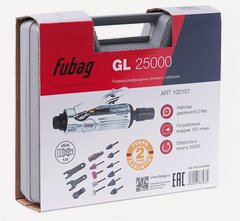 Изображение товара Прямая пневмошлифмашина FUBAG GL25000, 103л/мин, 6 бар, 25000 об/мин, в кейсе, 100101