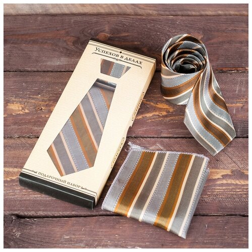 фото Подарочный набор: галстук и платок "успехов в делах" 2137080 сима-ленд