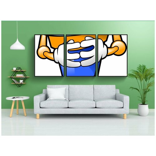 фото Набор модулных постеров для интерьера "псих, без ума, нечеловеческие существа" 60x90 см. в тубусе, без рамки lotsprints