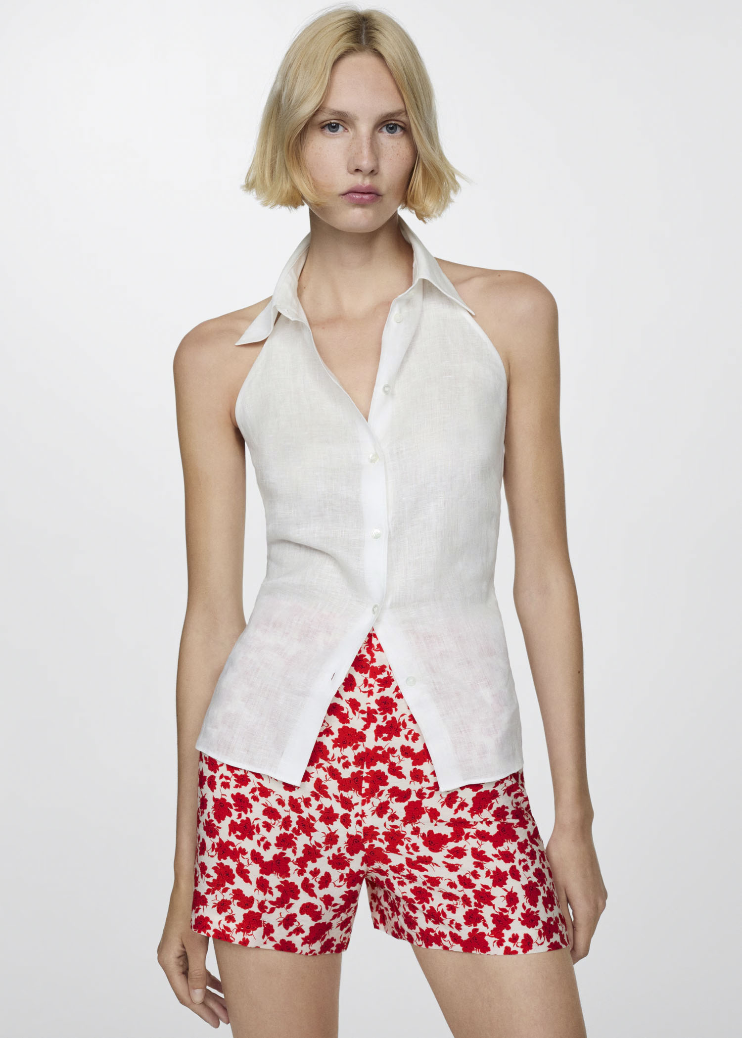 Шорты MANGO, размер 34 EU, красный