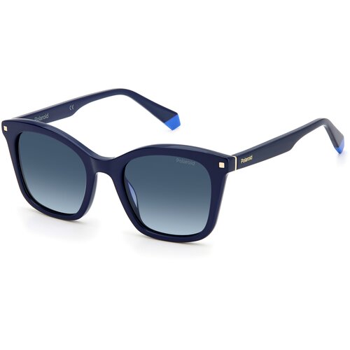 фото Солнцезащитные очки polaroid, квадратные, с защитой от уф, поляризационные, синий