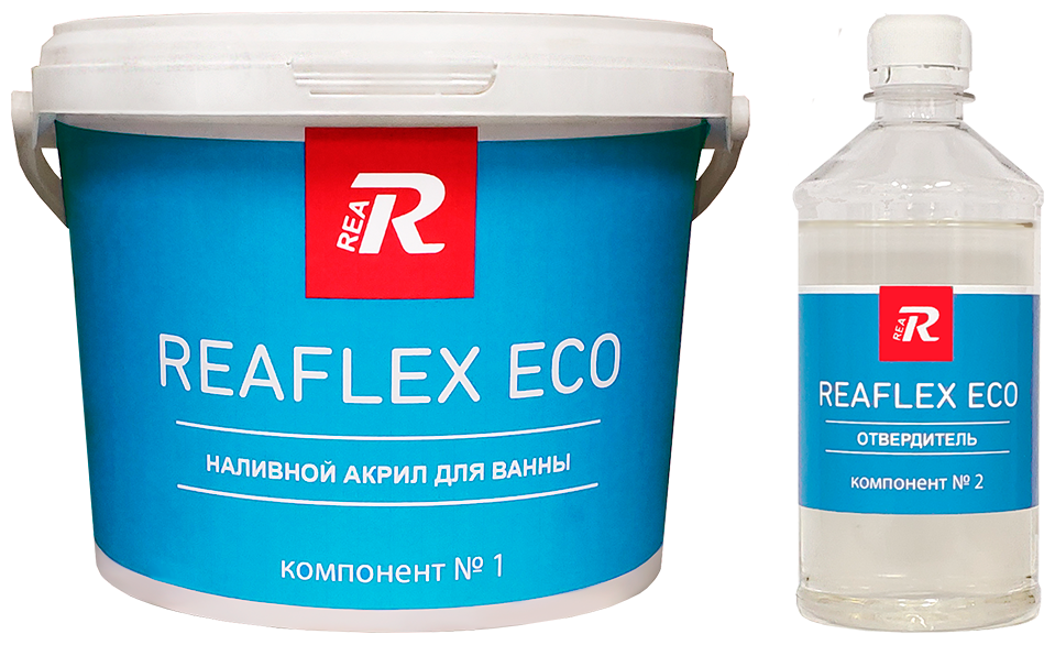 Жидкий акрил Reaflex Eco для реставрации ванны 1.5м 1.7м