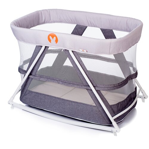 Колыбель - манеж (2-в-1) Babyhit Rocking Crib (light grey)