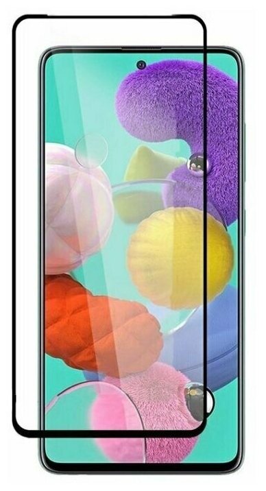 Защитное стекло на телефон Samsung Galaxy A11 и M11 / Полноэкранное стекло на Самсунг Галакси A11 и М11 (Черный)
