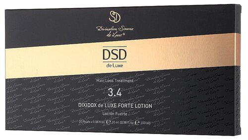 Divination Simone DeLuxe 3.4 HAIR LOSS TREATMENTS Лосьон для кожи головы Диксидокс де Люкс форте, 203 г, 10 мл, 10 шт., ампулы