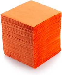 Салфетки бумажные БигПак 24х24 см 1-слойные оранжевые (360шт)