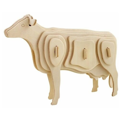 3D деревянный пазл Robotime Домашние животные - Корова JP251