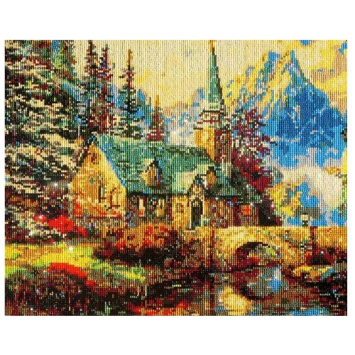 Алмазная мозаика Color KIT Домик в горах, 40x50 см