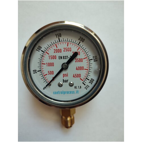 Манометр радиальный d63 0-315 bar виброустойчивый (заполненый глицерином)