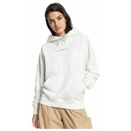 Оверсайз Худи Из Органического Хлопка Quiksilver Womens Lily White, Цвет белый, Размер L