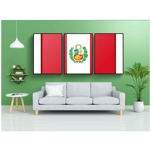 фото Набор модулных постеров для интерьера "знамя, украшение, флаг" 60x90 см. в тубусе, без рамки lotsprints