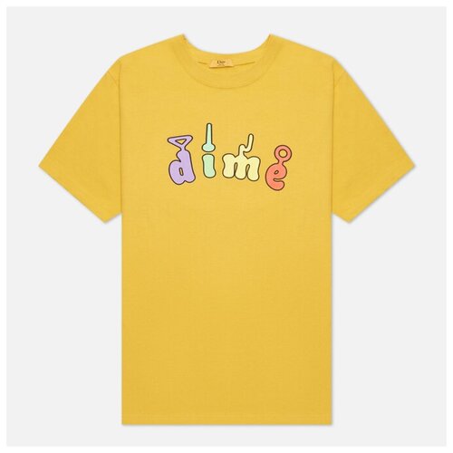 фото Мужская футболка dime tubs жёлтый , размер m