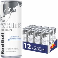 Энергетический напиток Red Bull The White Edition Кокос и ягоды, 0.25 л, 12 шт.
