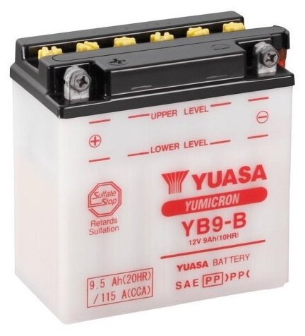 Мото аккумулятор YUASA YB9-B