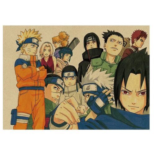 Постер из крафт-бумаги Генины из аниме 