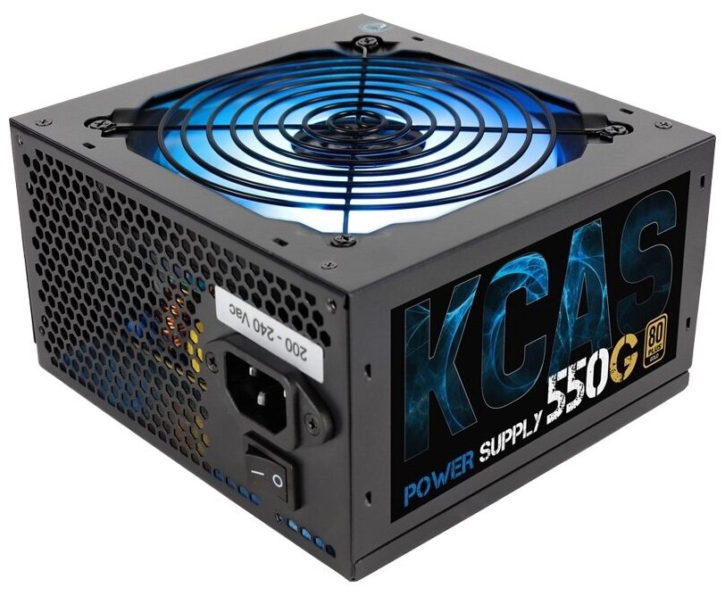 Блок питания AEROCOOL KCAS PLUS GOLD 550W 80 GOLD ATX v252 550W 120mm 248pin 6xSATA 3xMolex