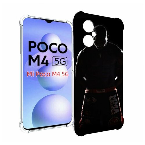 Чехол MyPads mma единоборства для Xiaomi Poco M4 5G задняя-панель-накладка-бампер