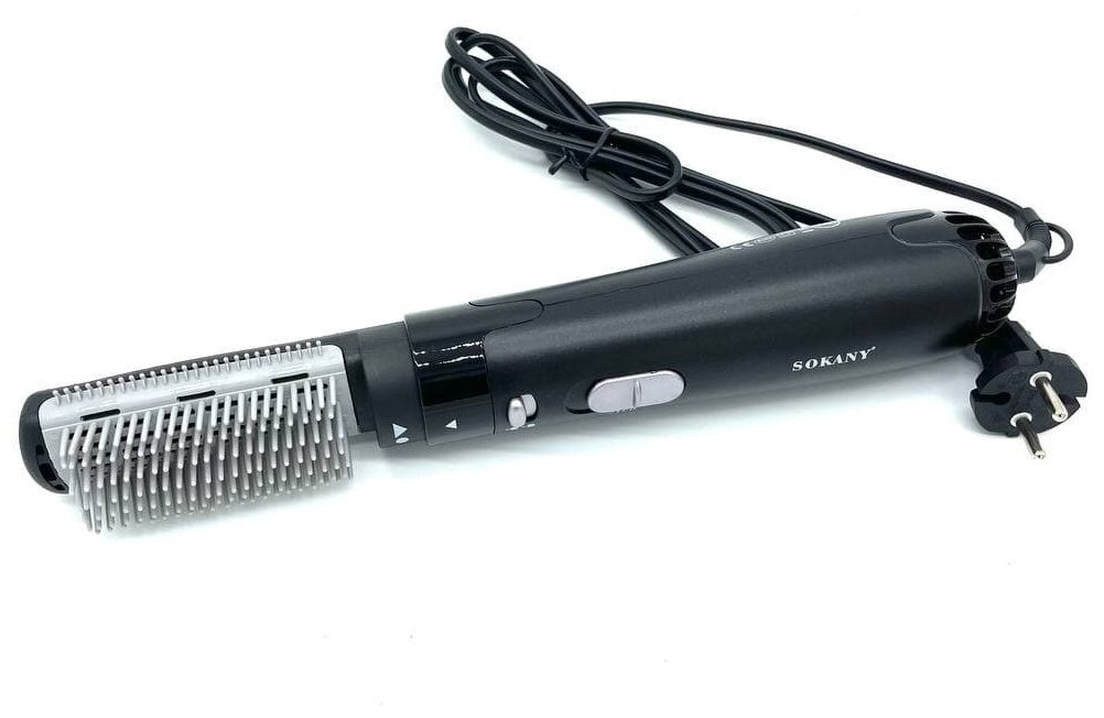 Фен-щетка для волос с 3 режимами скорости 2 насадки SOKANY HB-826-2