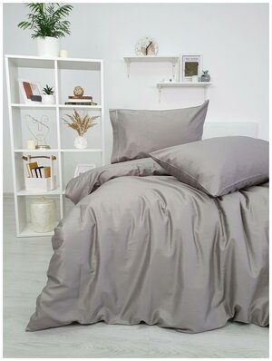 Комплект постельного белья Tivolyo home CASUAL хаки (1,5 сп)